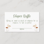 Paddenstoel DIAPER RAFFLE GAME Plaatskaartje (Voorkant)