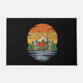Paddenstoel die Retro schoppen Deurmat (Voorkant)
