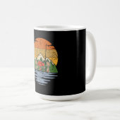 Paddenstoel die Retro schoppen Koffiemok (Voorkant rechts)