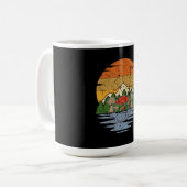 Paddenstoel die Retro schoppen Koffiemok (Voorkant links)
