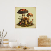 paddenstoel digitale kunst 10 poster (Keuken)