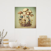 paddenstoel digitale kunst 12 poster (Keuken)