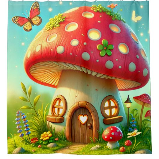 paddenstoel douchegordijn (Voorkant)