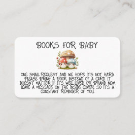 Paddenstoel Een baby shower-platte kaart voor boek Plaatskaartje