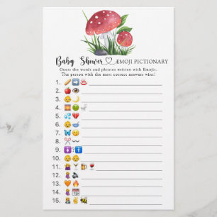 paddenstoel emoji pictionary baby shower spel