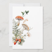 Paddenstoel en aardbeien Baby shower Kaart (Achterkant)