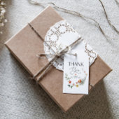 Paddenstoel en aardbeien Baby shower of Verjaardag Cadeaulabel