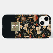 Paddenstoel en bloemen patroon met naam Case-Mate iPhone case (Achterkant (horizontaal))