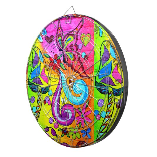 paddenstoel en dartboard met magie van de groovy dartbord (Voorkant Rechts)