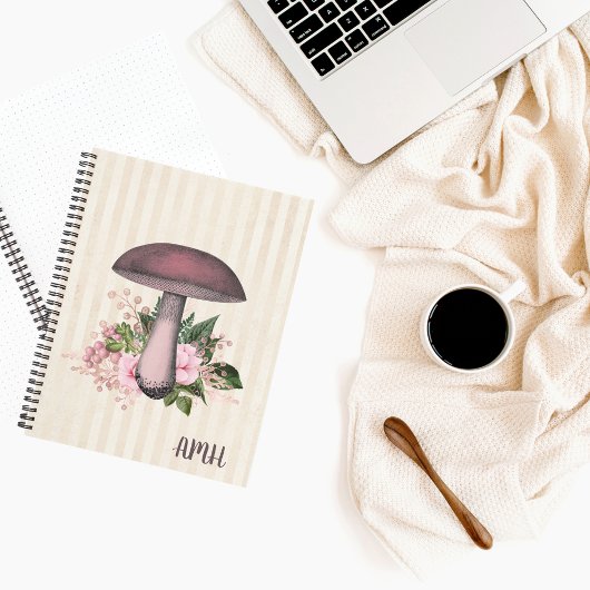  paddenstoel en Floral Bullet Journal Notitieboek