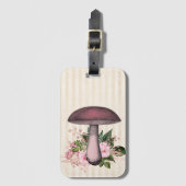  paddenstoel en Floral Compilation Bagagelabel (Voorkant (verticaal))