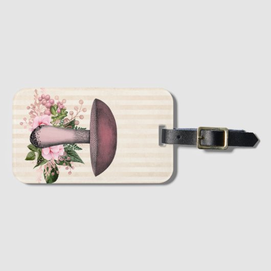 paddenstoel en Floral Compilation Bagagelabel (Voorkant (horizontaal))
