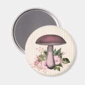  paddenstoel en Floral Compilation Magneet (Voorkant / Achterkant)