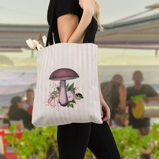 paddenstoel en Floral Compilation Tote Bag