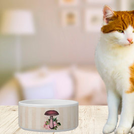  paddenstoel en Floral Compilation Voerbakje