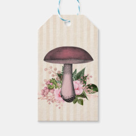   paddenstoel en Floral Custom Cadeaulabel