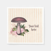 paddenstoel en Floral Custom Servet (Voorkant)