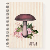  paddenstoel en Floral monogram Notitieboek (Voorkant)