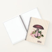  paddenstoel en Floral monogram Notitieboek (Binnen)