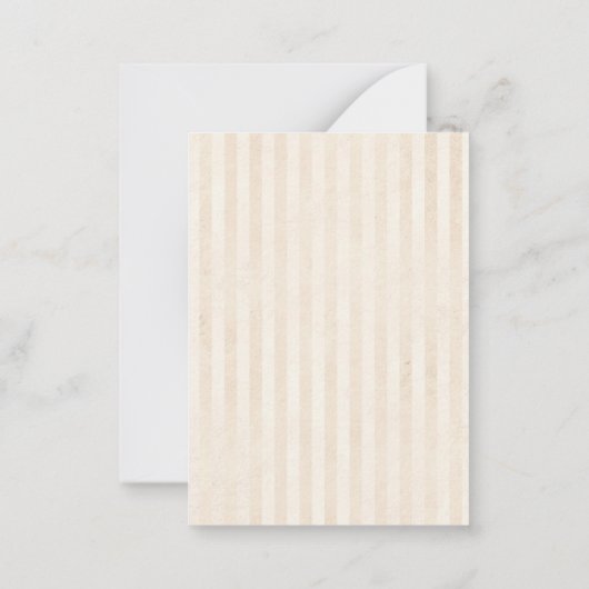   paddenstoel en Floral Monogram Notitiekaartje (Achterkant)