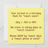 Paddenstoel en muis bloemig kaart (Achterkant)