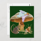 Paddenstoel en muis briefkaart (Voorkant / Achterkant)