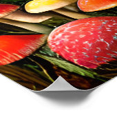 Paddenstoel Enchanted Forest Fantasy Sparkle Poster (Hoek)