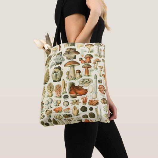  paddenstoel Encyclopedia Print Canvas tas (Dichtbij)
