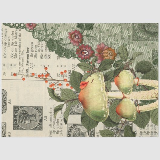 Paddenstoel Ephemera Ontwerpreeks #11 Tissuepapier (Voorkant)