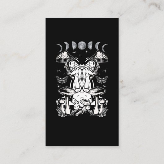 Paddenstoel esthetische kikkervisjes Magic Moon Ph Visitekaartje (Voorkant)