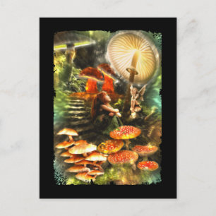 paddenstoel Fairies Fantasy Briefkaart