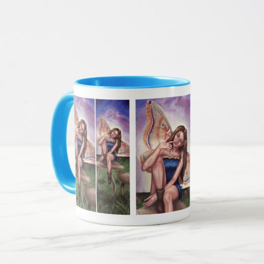 Paddenstoel Fairy Mok Faerie Mok Faery Mok (Voorkant links)