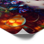 Paddenstoel Fantasieën Lady AI Generated Art Poste Poster (Hoek)