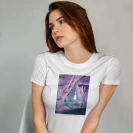 Paddenstoel Fantasy Landschap T-shirt
