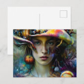 paddenstoel Fantasy Woman Briefkaart (Voorkant / Achterkant)