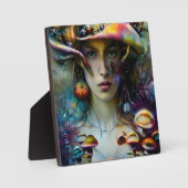 paddenstoel Fantasy Woman Fotoplaat (Voorkant)