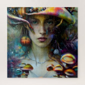 paddenstoel Fantasy Woman Legpuzzel (Verticaal)