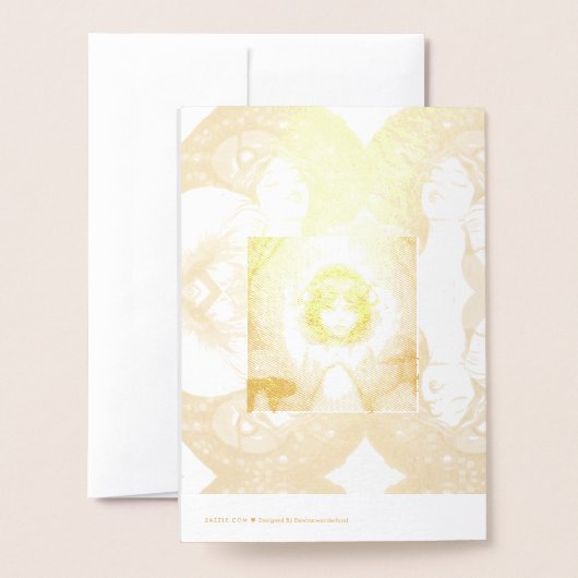  paddenstoel fee lelie folie kaarten (Met envelop)