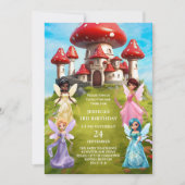 Paddenstoel fee prinses palace kind meisje verjaar kaart (Voorkant)