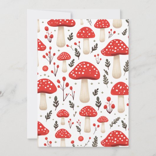 Paddenstoel fee prinses palace kind meisje verjaar kaart (Achterkant)