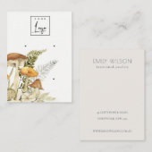 Paddenstoel Fern Foliage Logo 3 Veroorbaar scherm Visitekaartje (Voorkant / Achterkant)