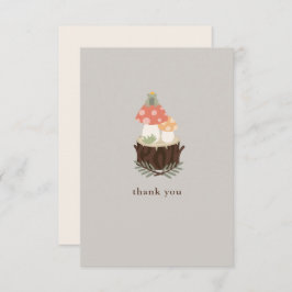 Paddenstoel flat bedankt kaart