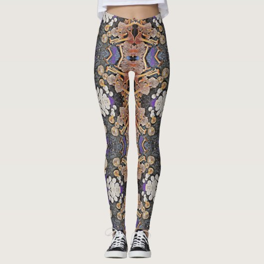 Paddenstoel Forragers gepatterd Leggings (Voorkant)