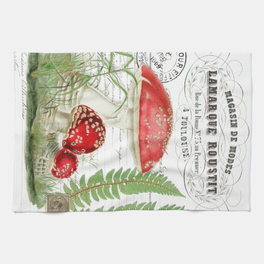  paddenstoel Frans keukenhanddoek voor Manuscript (Horizontaal)