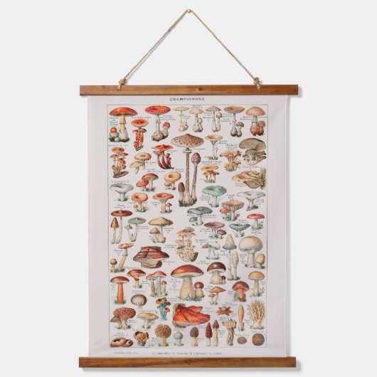  paddenstoel Fungus Illustratie I Hangend Wandkleed (Voorkant)