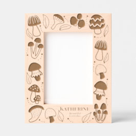 paddenstoel gegraveerde lijstjes