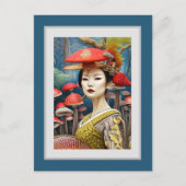 paddenstoel Geisha Surreal Fantasy Art Briefkaart (Voorkant)