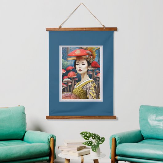 paddenstoel Geisha Surreal Fantasy Art Hangend Wandkleed (Woonkamer)