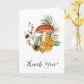 Paddenstoel gevouwen Wenskaart Kaart (Gele Bloem)