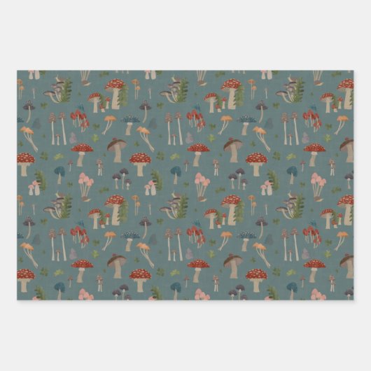  paddenstoel Gift Wrap Inpakpapier Vel (Voorkant 2)